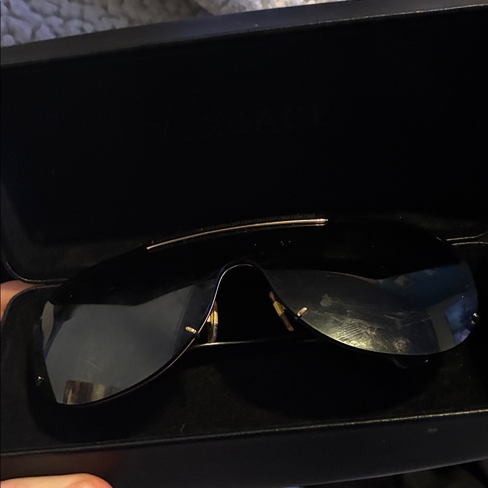 Versace Black and Gold Eyewear Case